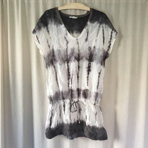 C&C Gray Tie Dye Tunic Shirt